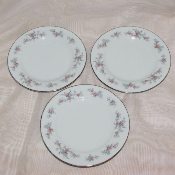 3 Noritake China Lila Bread Plates 6 3/4" Vintage Cottagecore Dishes - Picture 1 of 7
